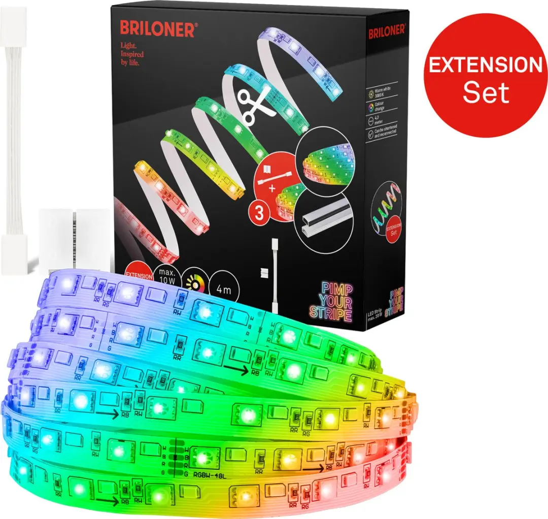 Briloner Pimp Your Strip LED Strip Uitbreidingsset 4m RGBW