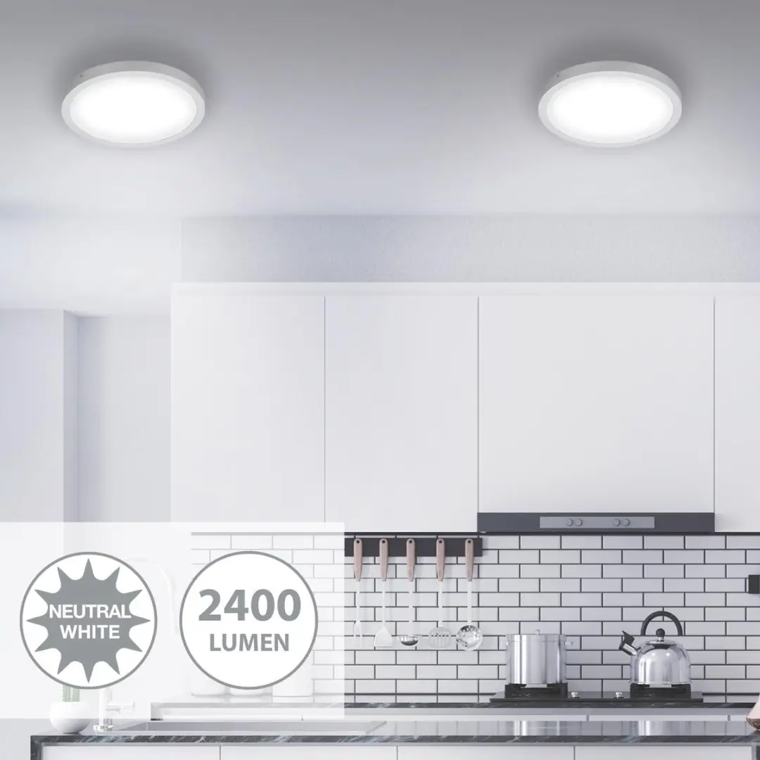 Briloner LED Opbouwspot 24,5W 2.400lm 4.000K - Chroom