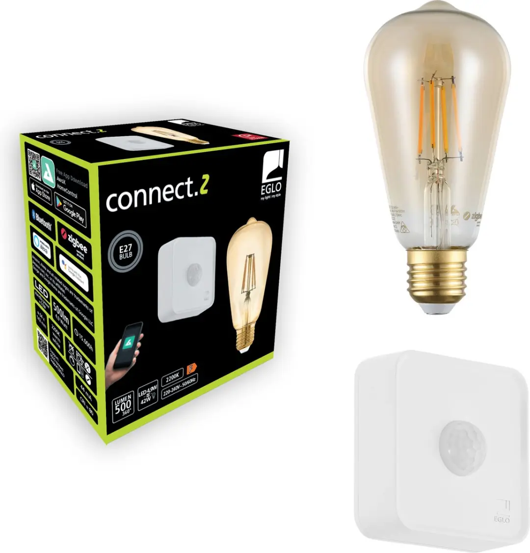 EGLO Connect Smart Starterspakket LED Lamp Sensor E27 2200K Zigbee