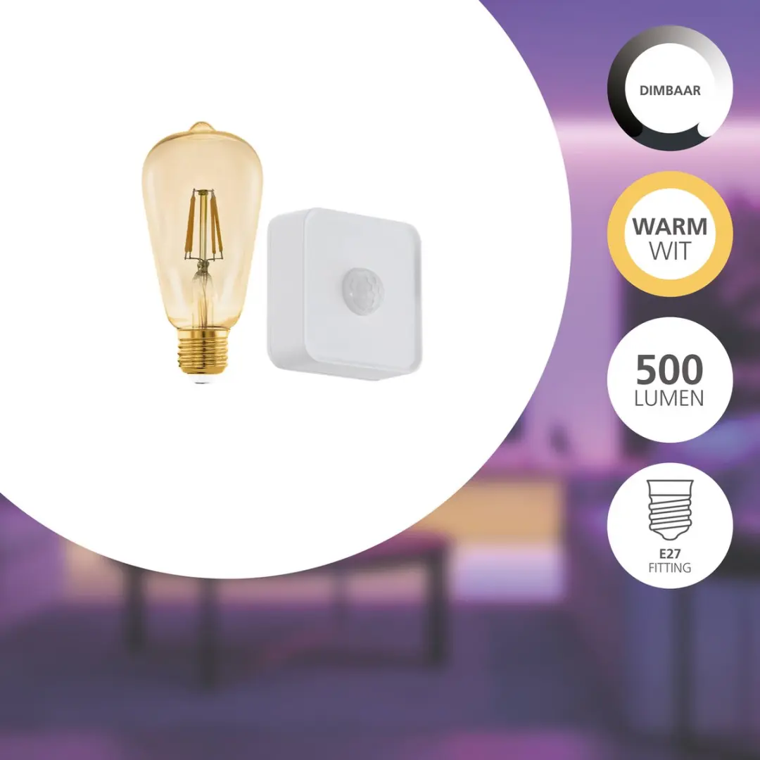 EGLO Connect Smart Starterspakket LED Lamp Sensor E27 2200K Zigbee