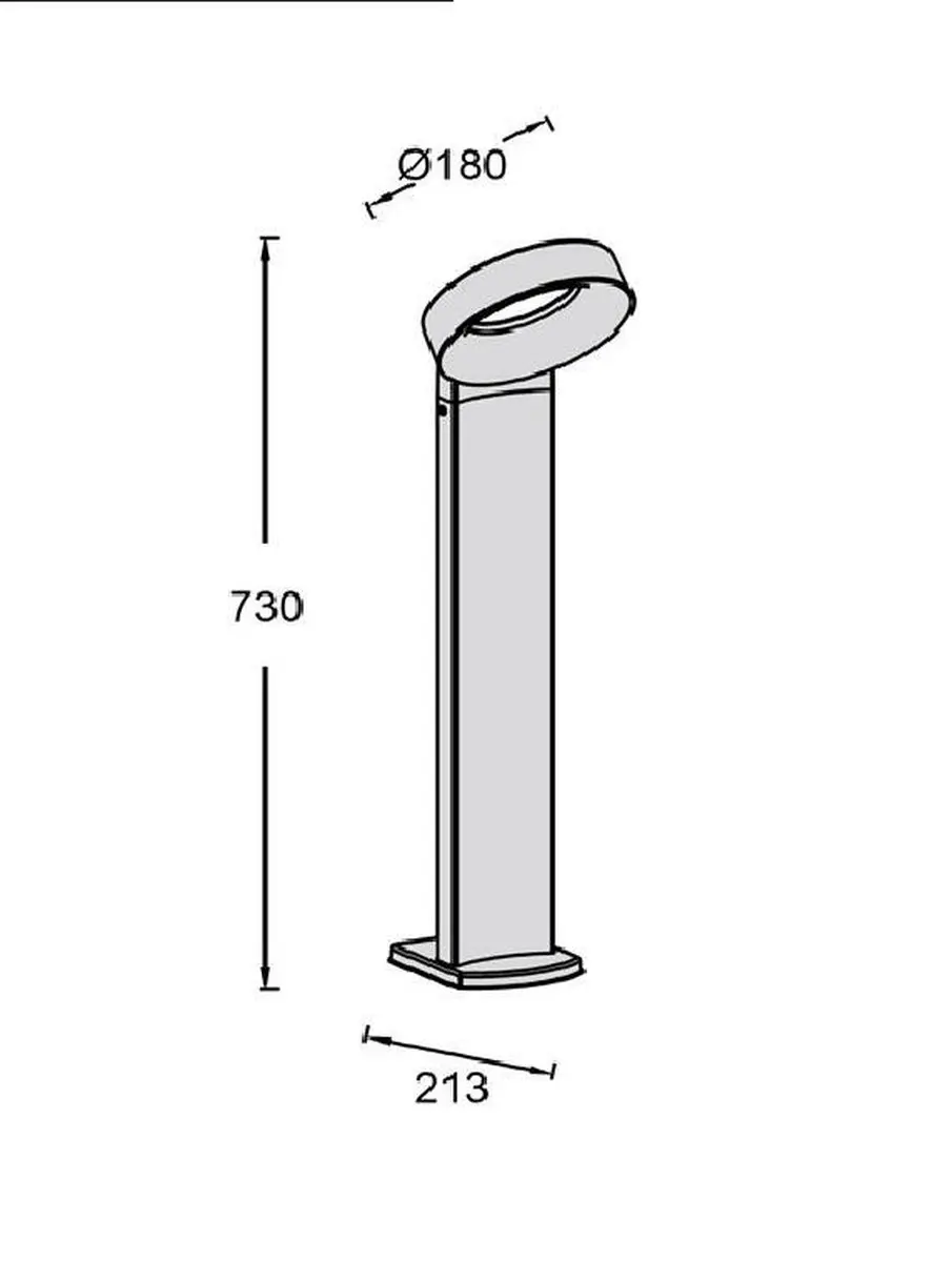 Lutec Meridian Staande Aluminium Buitenlamp LED 16W - Donkergrijs