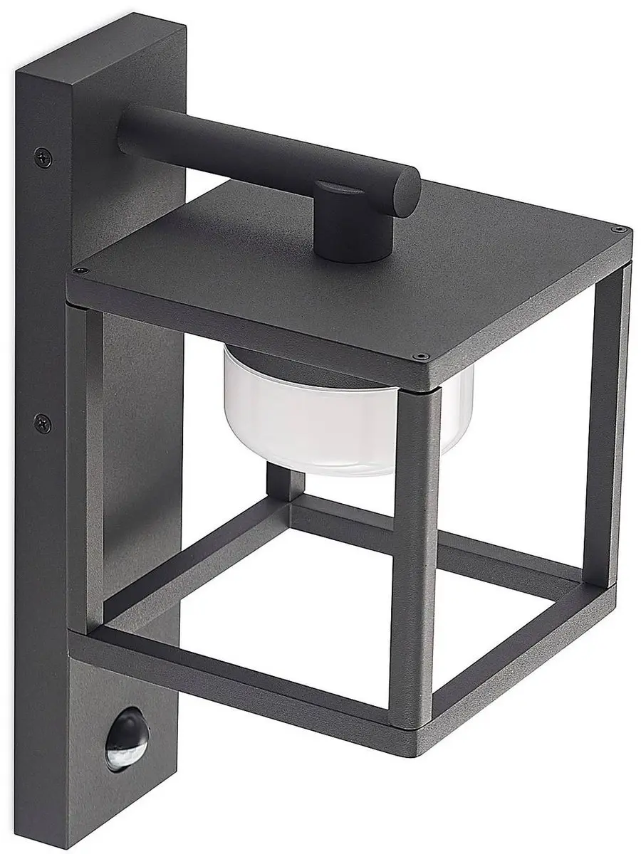 Lucande Wandlamp Buiten Aluminium 11W - Donkergrijs