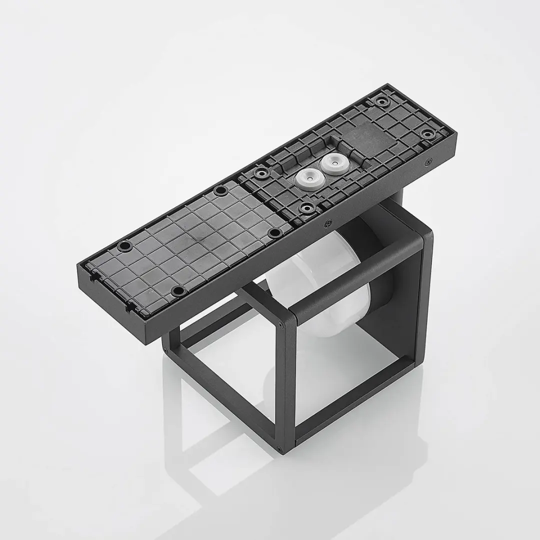 Lucande Wandlamp Buiten Aluminium 11W - Donkergrijs