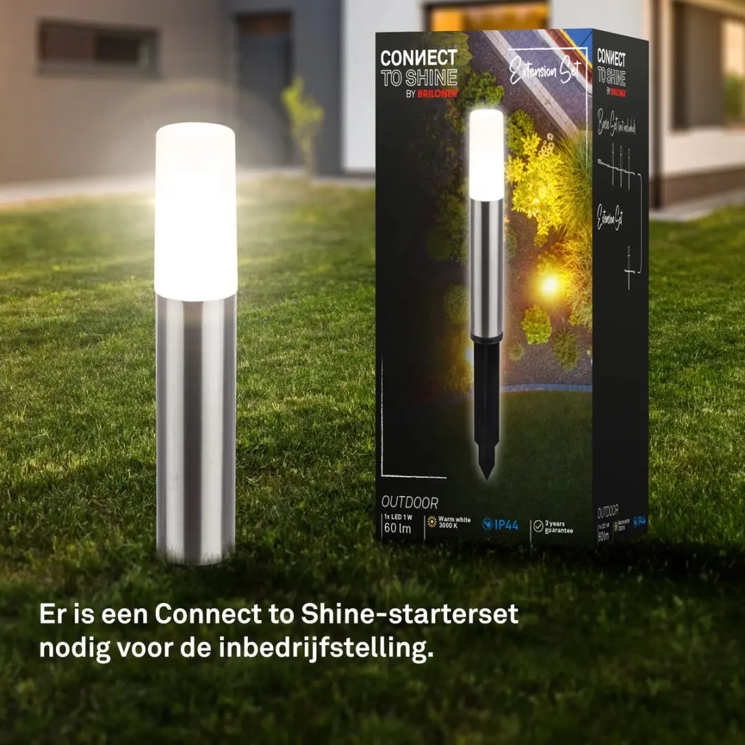 Briloner Padverlichting uitbreiding 1W - 60lm - 3000K - 36,5cm - Roestvrij staal