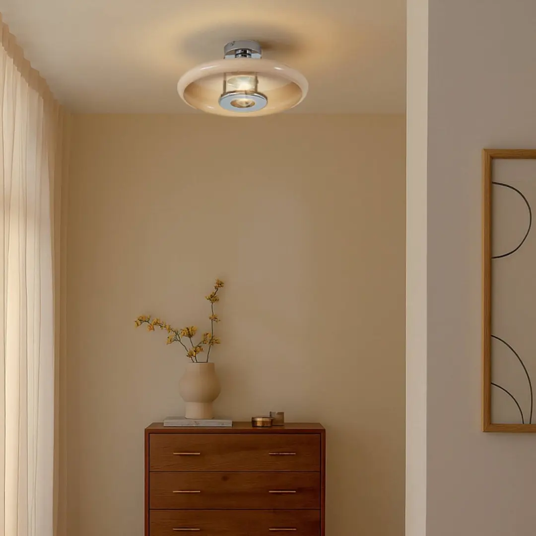 Lindby Plafondlamp 1 Licht E27 Beige