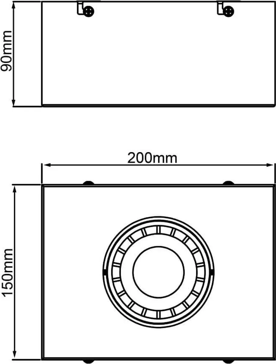Brilliant Doro Plafondspot GU10 4,5W - Zwart - afbeelding 6 van 6