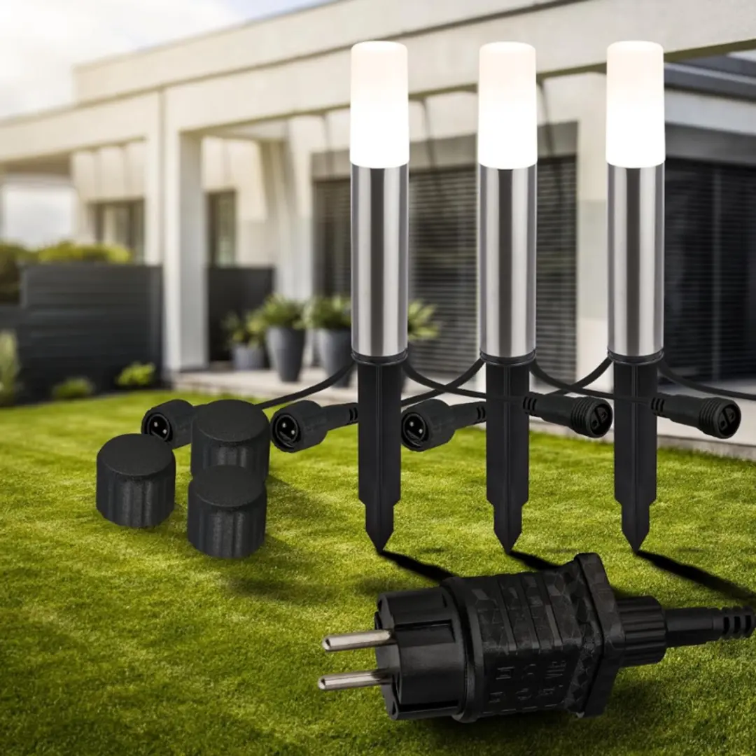 Briloner Connect to Shine 12V LED Tuinverlichting - 3 Stuks - Zwart