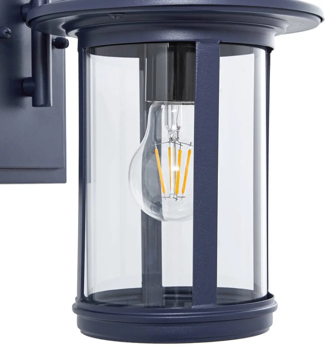 Lindby Wandlamp Buiten 1 Licht E27 - Blauw Transparant