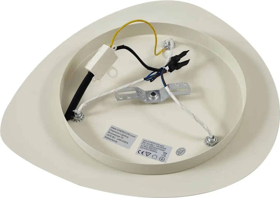 Lindby Plafondlamp 3-Lichts IJzer - Beige/IJsgroen