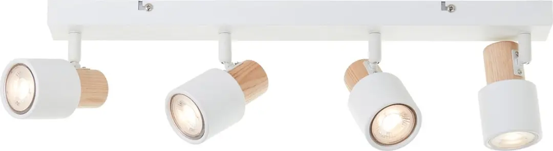 Brilliant Pini Plafondspotbalk GU10 - 4x10W Wit Mat - afbeelding 6 van 6