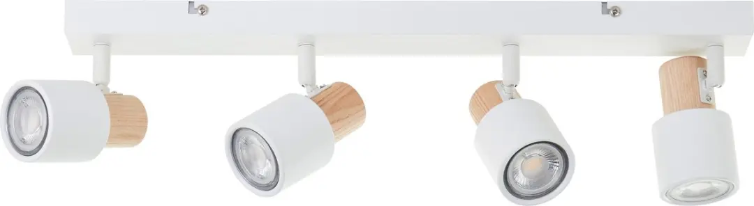 Brilliant Pini Plafondspotbalk GU10 - 4x10W Wit Mat