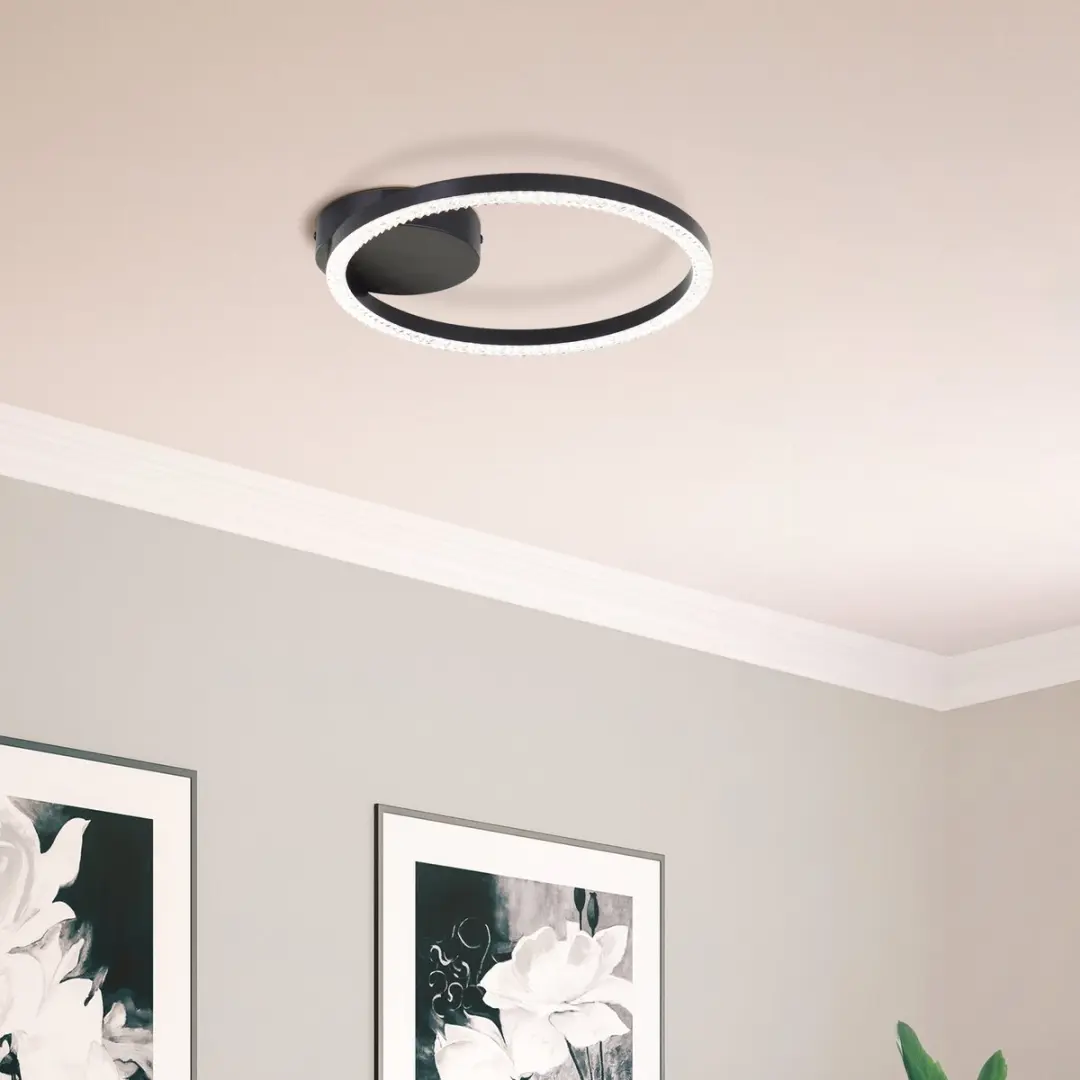Brilliant Aurelia Plafondlamp 11W - 4000K - Zwart - afbeelding 6 van 6