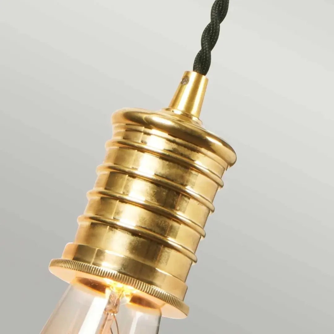 Elstead LED Wandlamp E27 60W - Black/Polished Brass