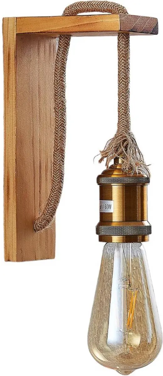 Lindby Wandlamp Pijnboom Oudmessing 21cm E27