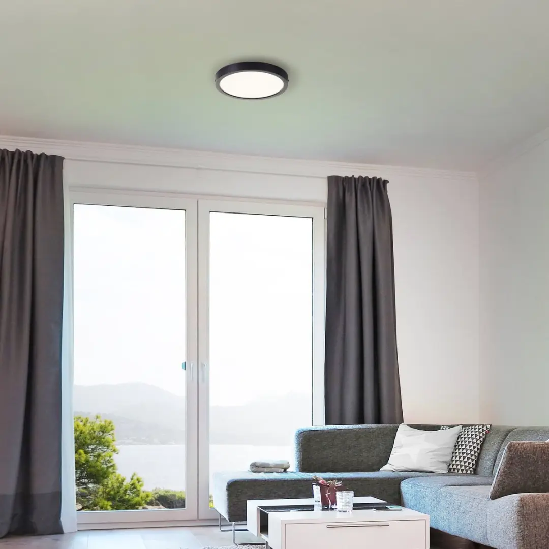 Brilliant Navara G80885/26 LED Plafondlamp 18W - Ø27,5cm - Zwart