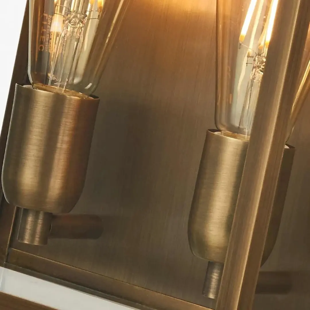 Elstead Old Bailey LED Wandlamp E27 60W - IP44 - Dimbaar - Aged Brass
