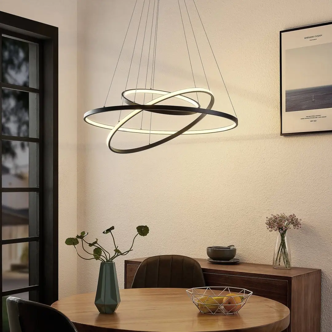 Lucande Hanglamp 1 Licht 80cm - Zwart/Wit