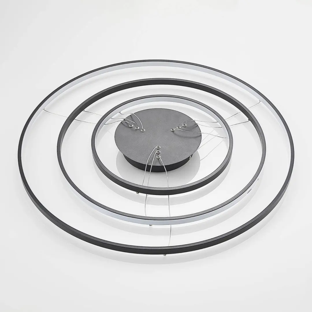 Lucande Hanglamp 1 Licht 80cm - Zwart/Wit