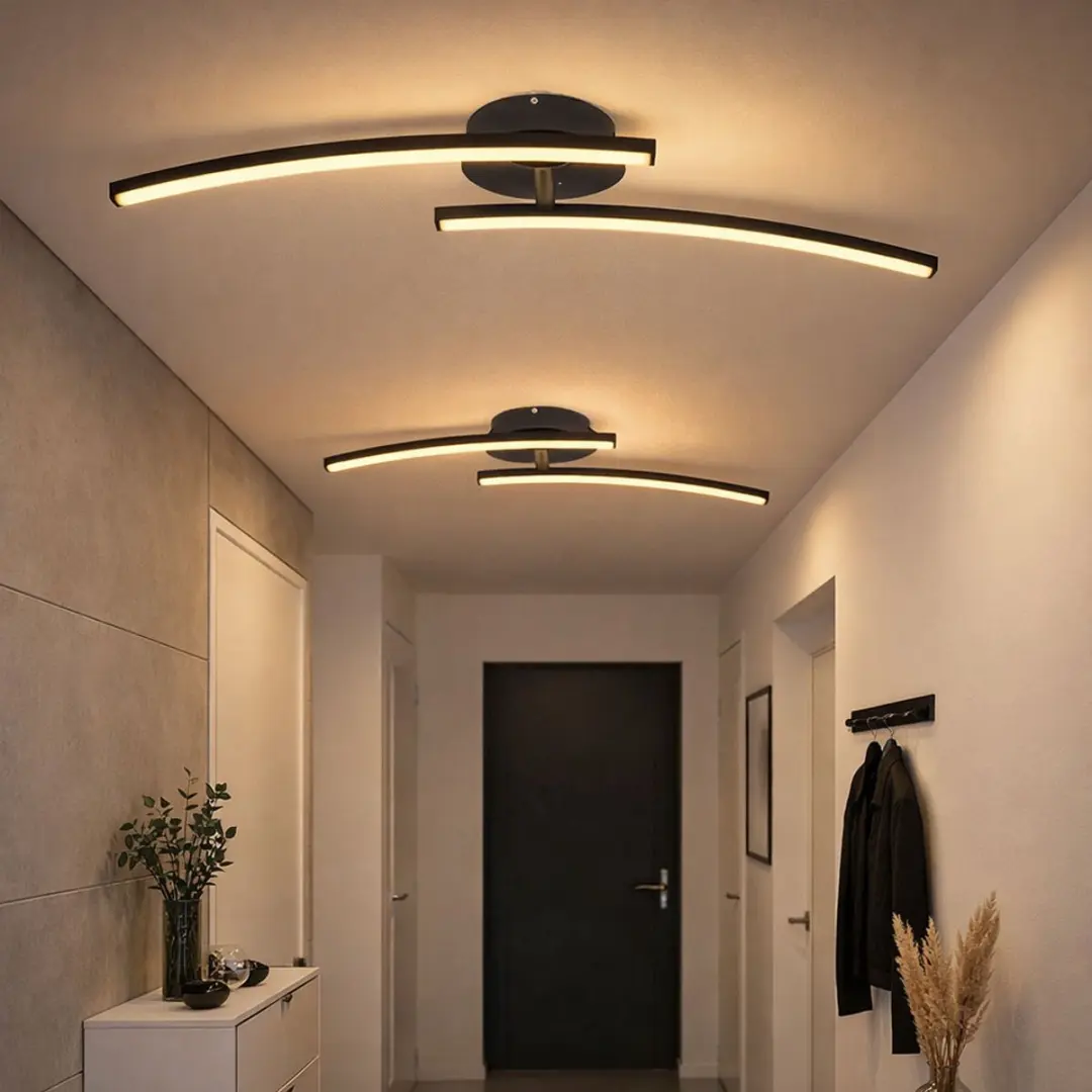 Globo LED Plafondlamp Zwart 12W 1000lm - afbeelding 6 van 6