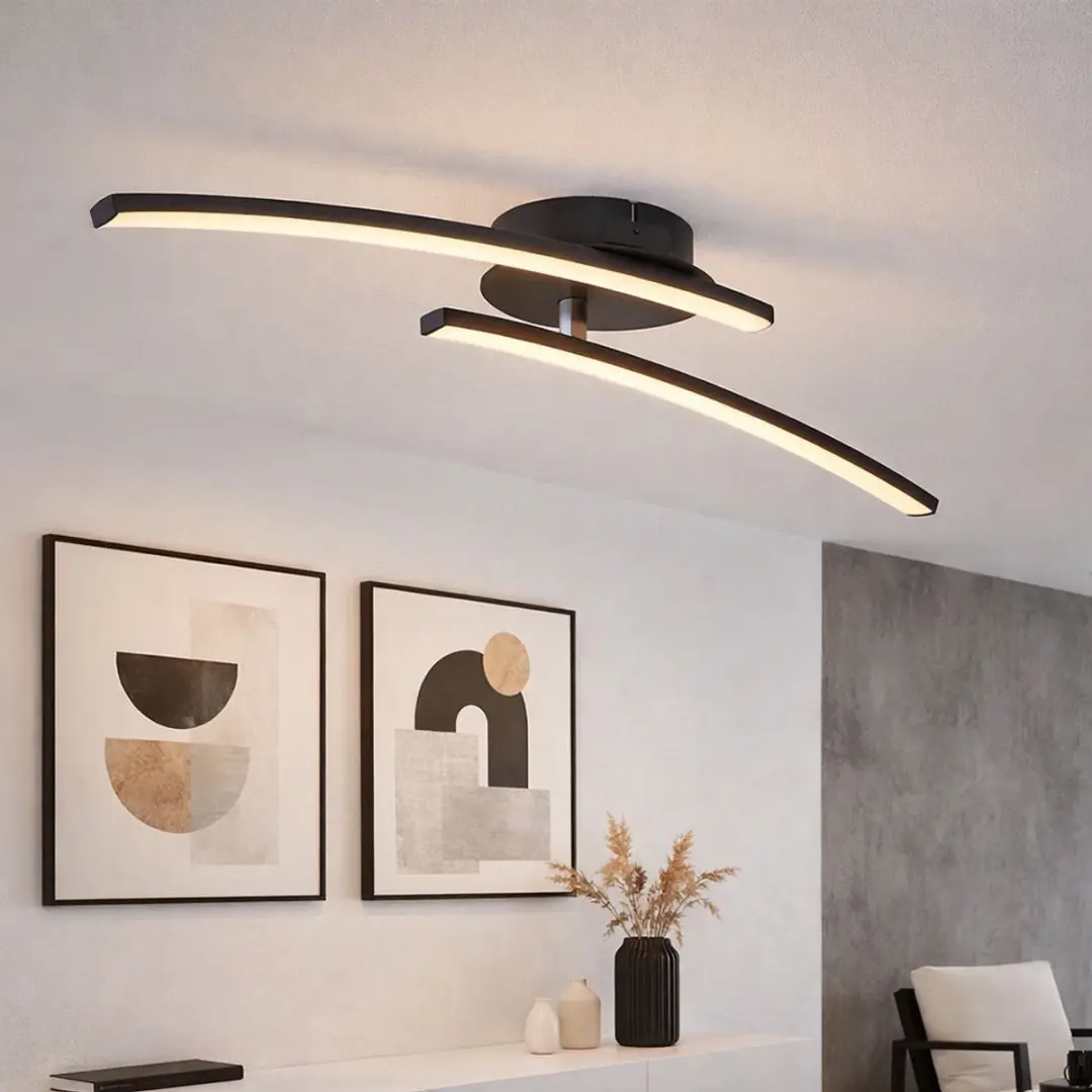 Globo LED Plafondlamp Zwart 12W 1000lm