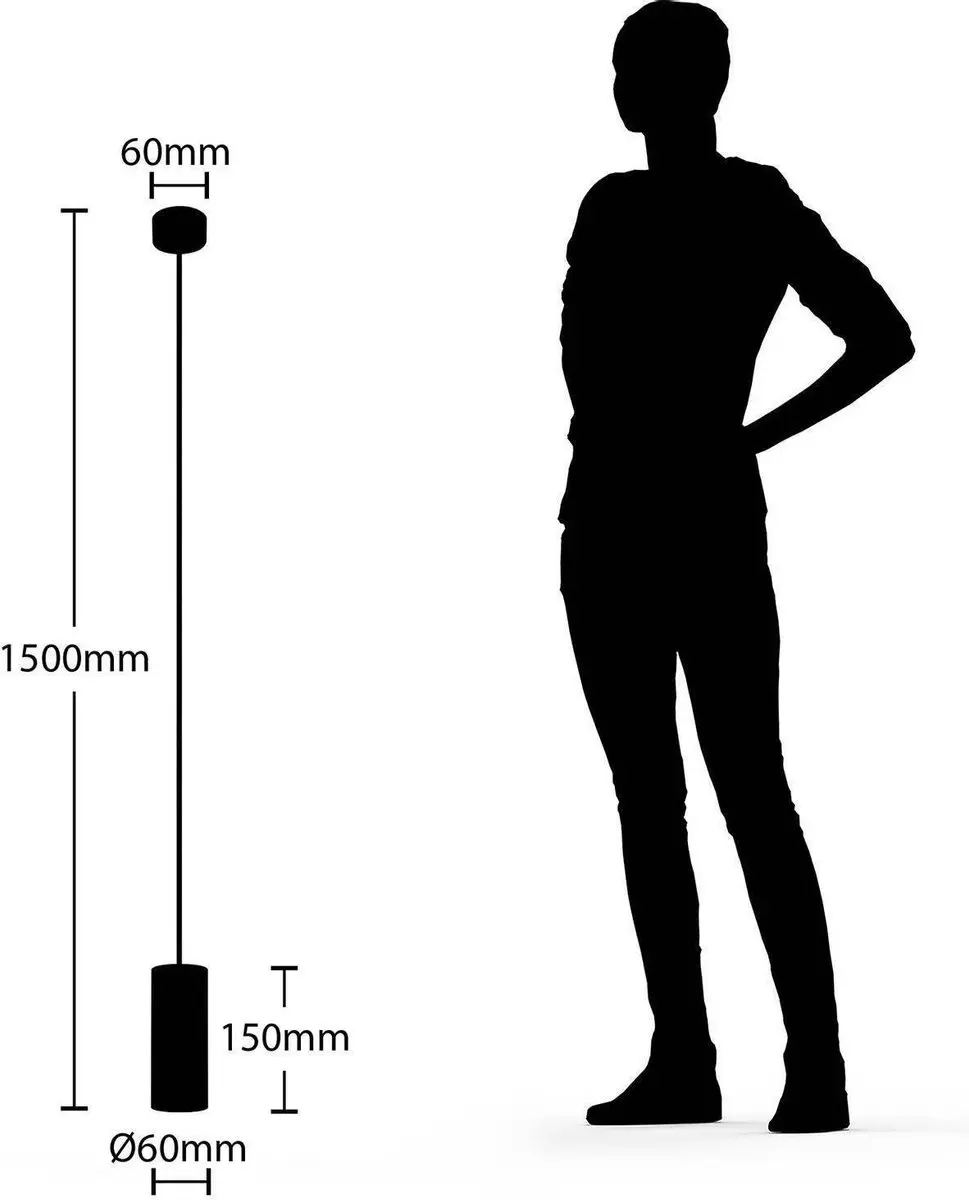 ARCCHIO Hanglamp 1 Licht GU10 - Zwart