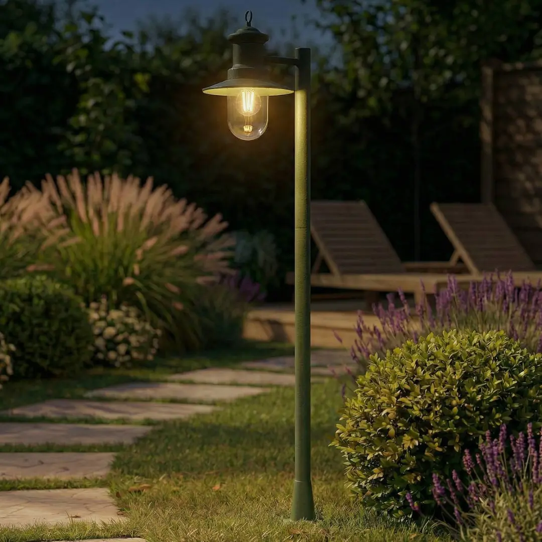 Lindby Tuinpadverlichting Staal Glas 15W E27 Groen