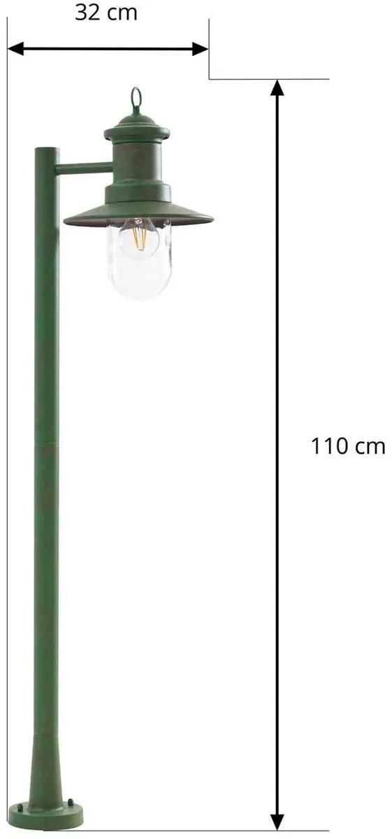 Lindby Tuinpadverlichting Staal Glas 15W E27 Groen