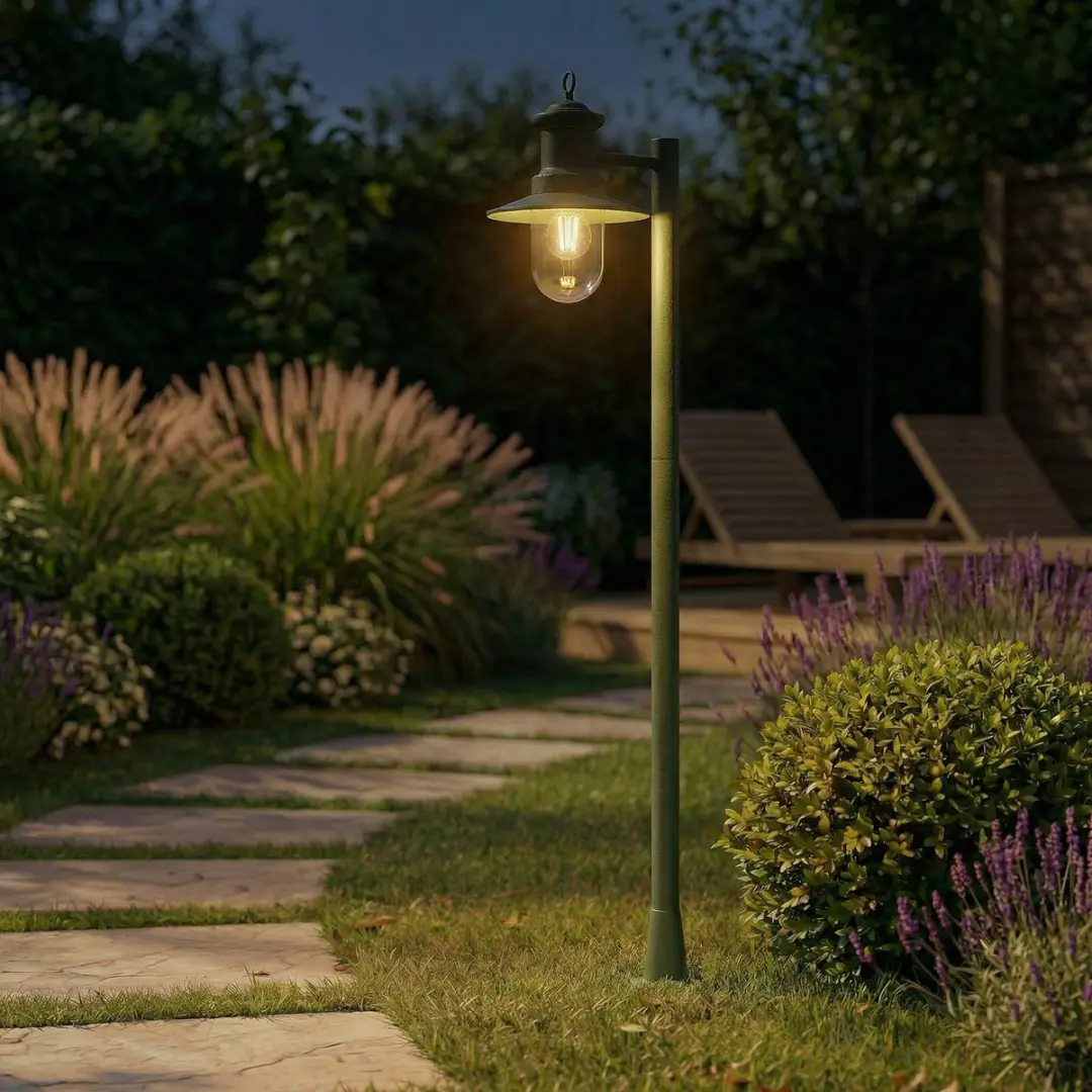 Lindby Tuinpadverlichting Staal Glas 15W E27 Groen