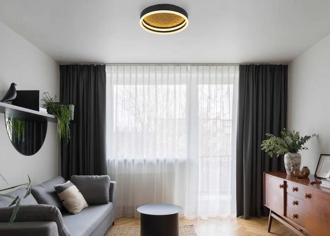 Globo Hedi Plafondlamp - Zwart - Ø30cm - LED