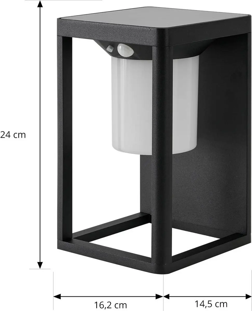 Lucande Solar Buitenlamp - 1 Lichtpunt - Zwart/Wit