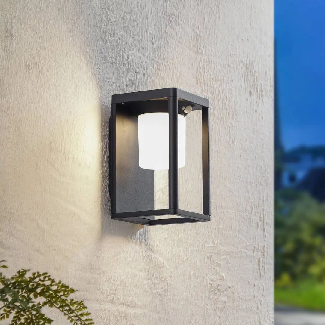 Lucande Solar Buitenlamp - 1 Lichtpunt - Zwart/Wit