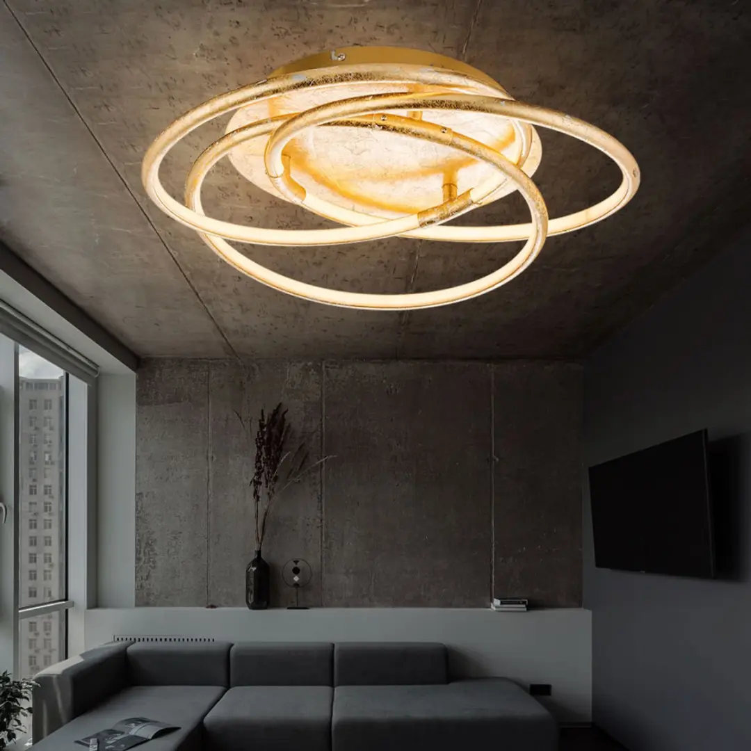 Globo Plafondlamp Ringen - 30W LED - 2100 Lm - Goud