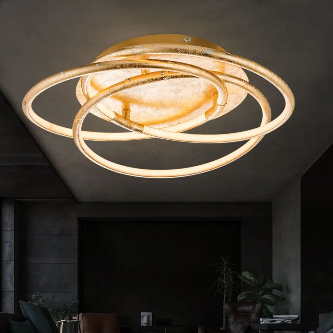 Globo Plafondlamp Ringen - 30W LED - 2100 Lm - Goud - afbeelding 6 van 6