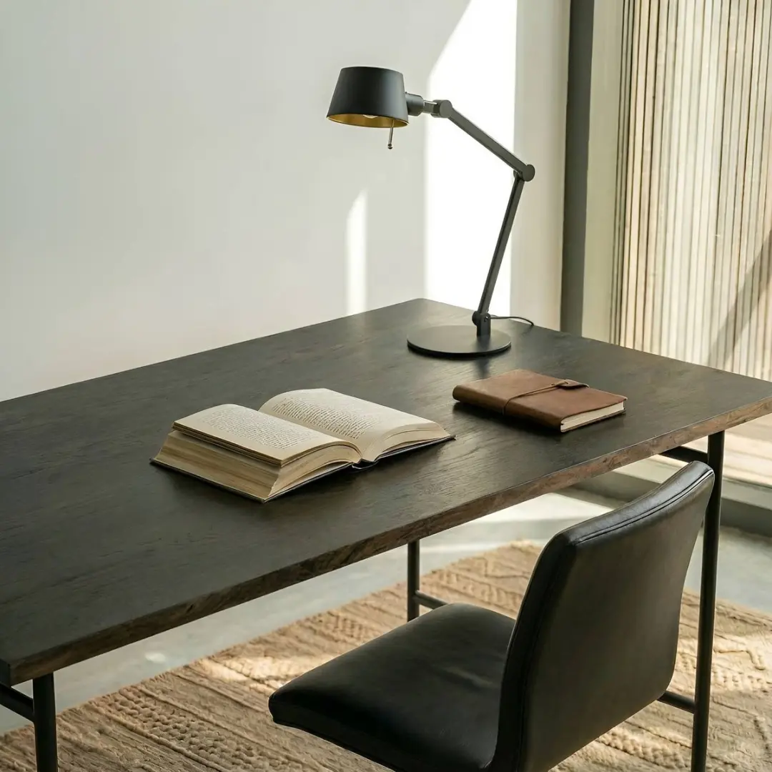 Lucande Bureaulamp Metaal 1 Licht E27