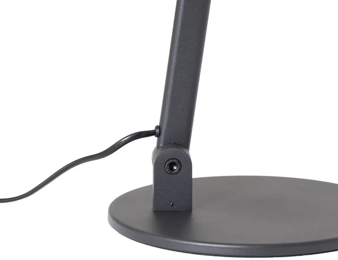 Lucande Bureaulamp Metaal 1 Licht E27 - 93,5 cm - Zwart/Goud