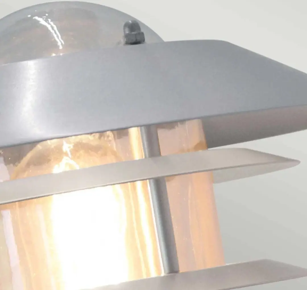 Elstead LED Wandlamp Helsingor E27 60W - IP44 - Dimbaar - Zilver