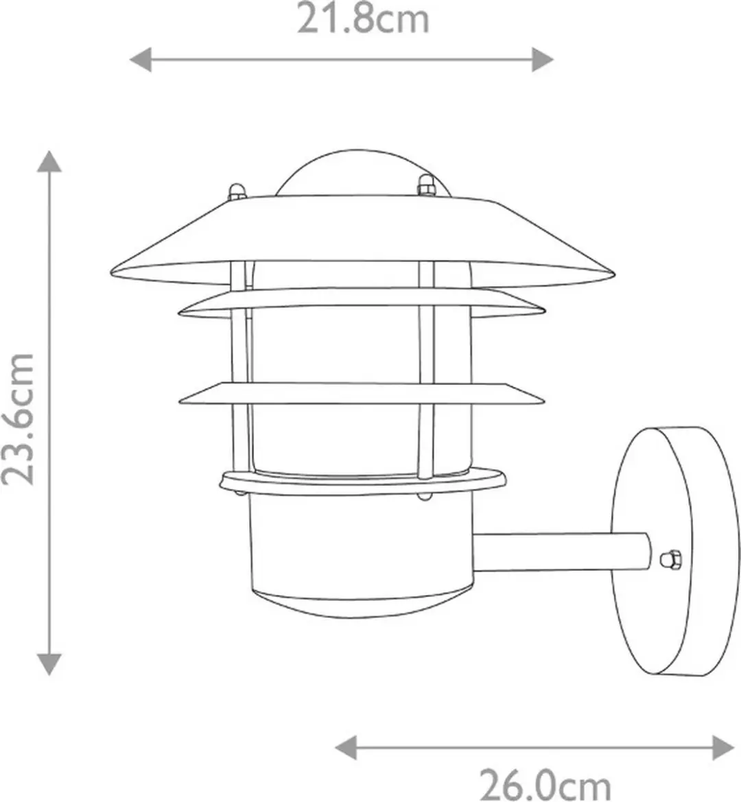 Elstead LED Wandlamp Helsingor E27 60W - IP44 - Dimbaar - Zilver