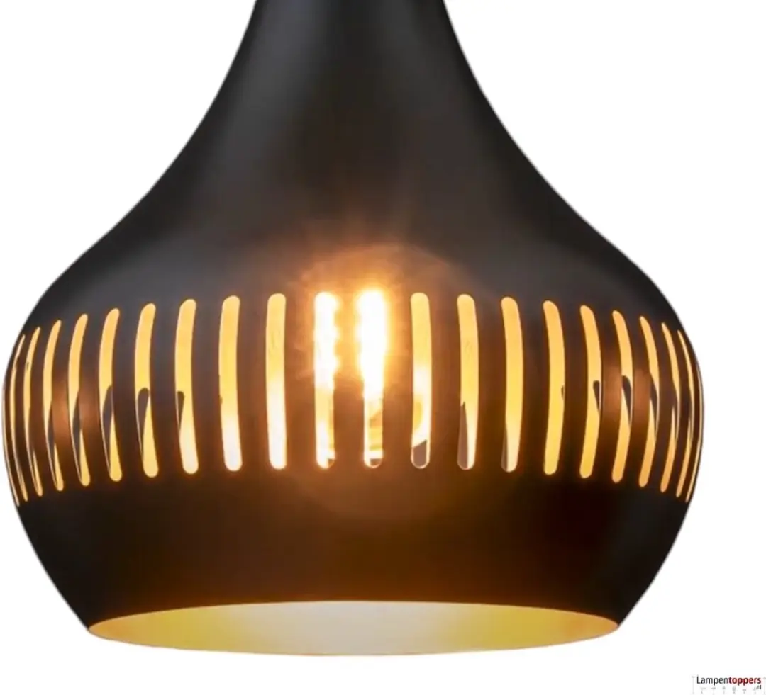 Freelight Hanglamp Canna Zwart - 3 Lichts E27 - Ø25cm