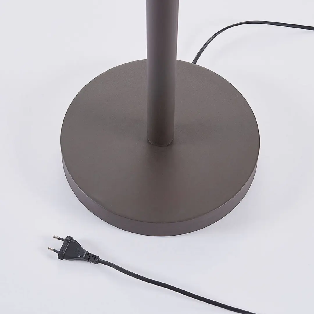 Lucande Vloerlamp 2-lichts - 180cm - Roestbruin/Wit Albast