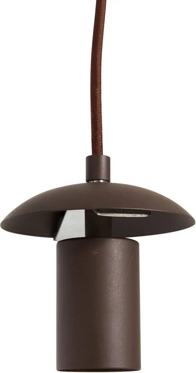 Lindby Hanglamp Glas IJzer 24cm E27 Rookgrijs Koffie