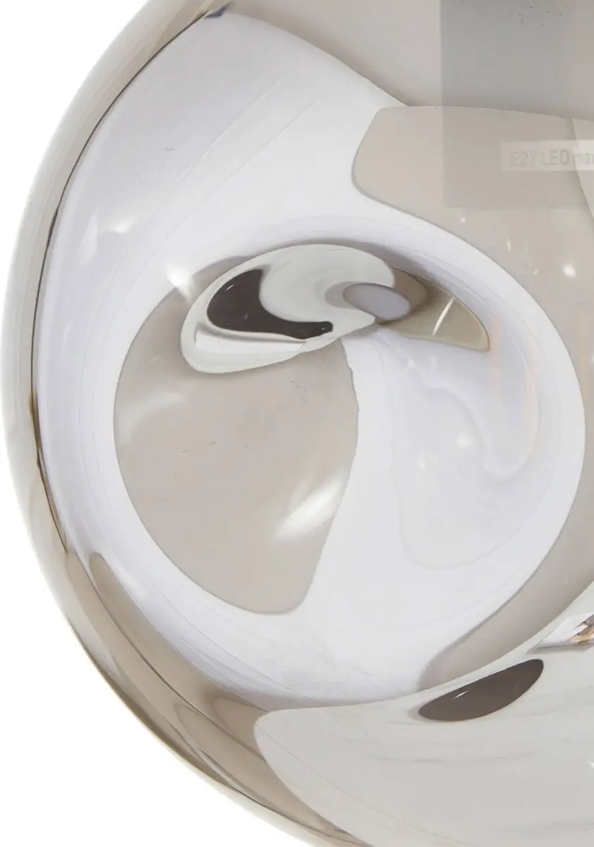 Lindby Hanglamp Glas IJzer 24cm E27 Rookgrijs Koffie