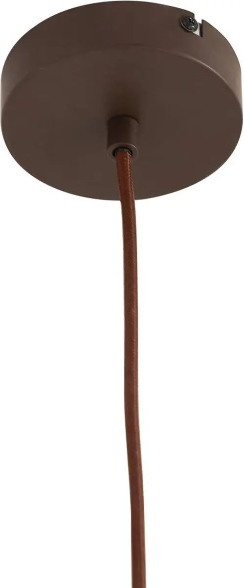 Lindby Hanglamp Glas IJzer 24cm E27 Rookgrijs Koffie