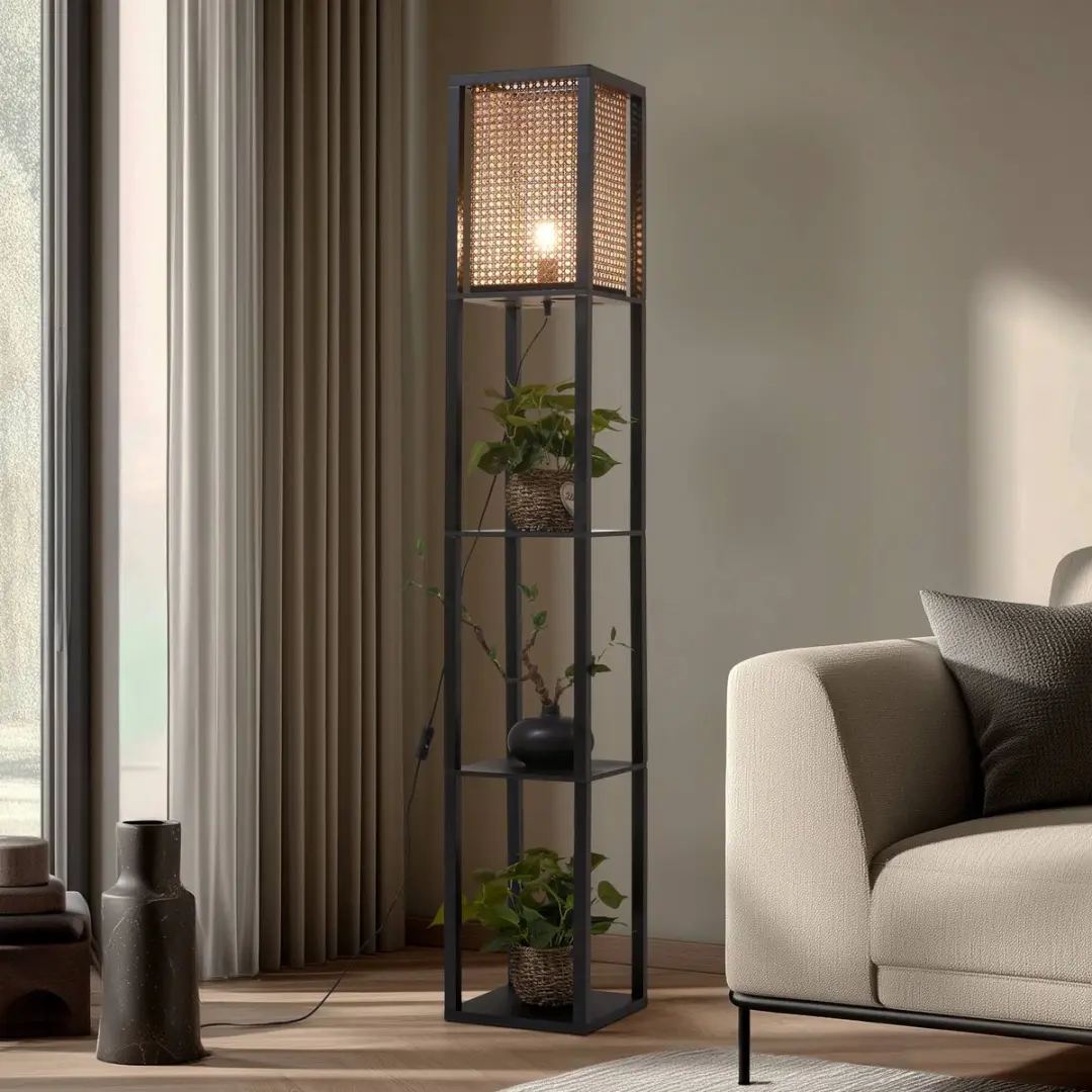 Lindby Vloerlamp Hout 1 Licht E27