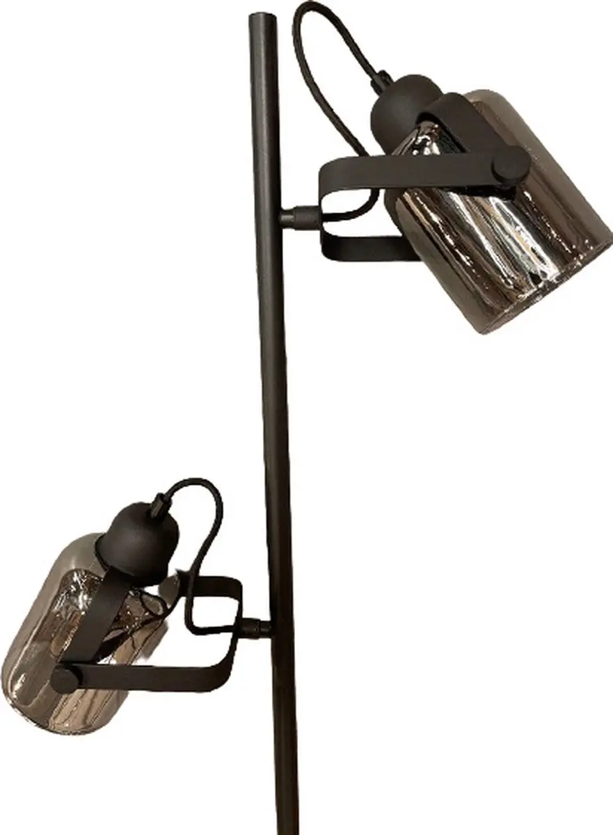 Freelight Fumoso Vloerlamp - 2 Lichtpunten - Zwart