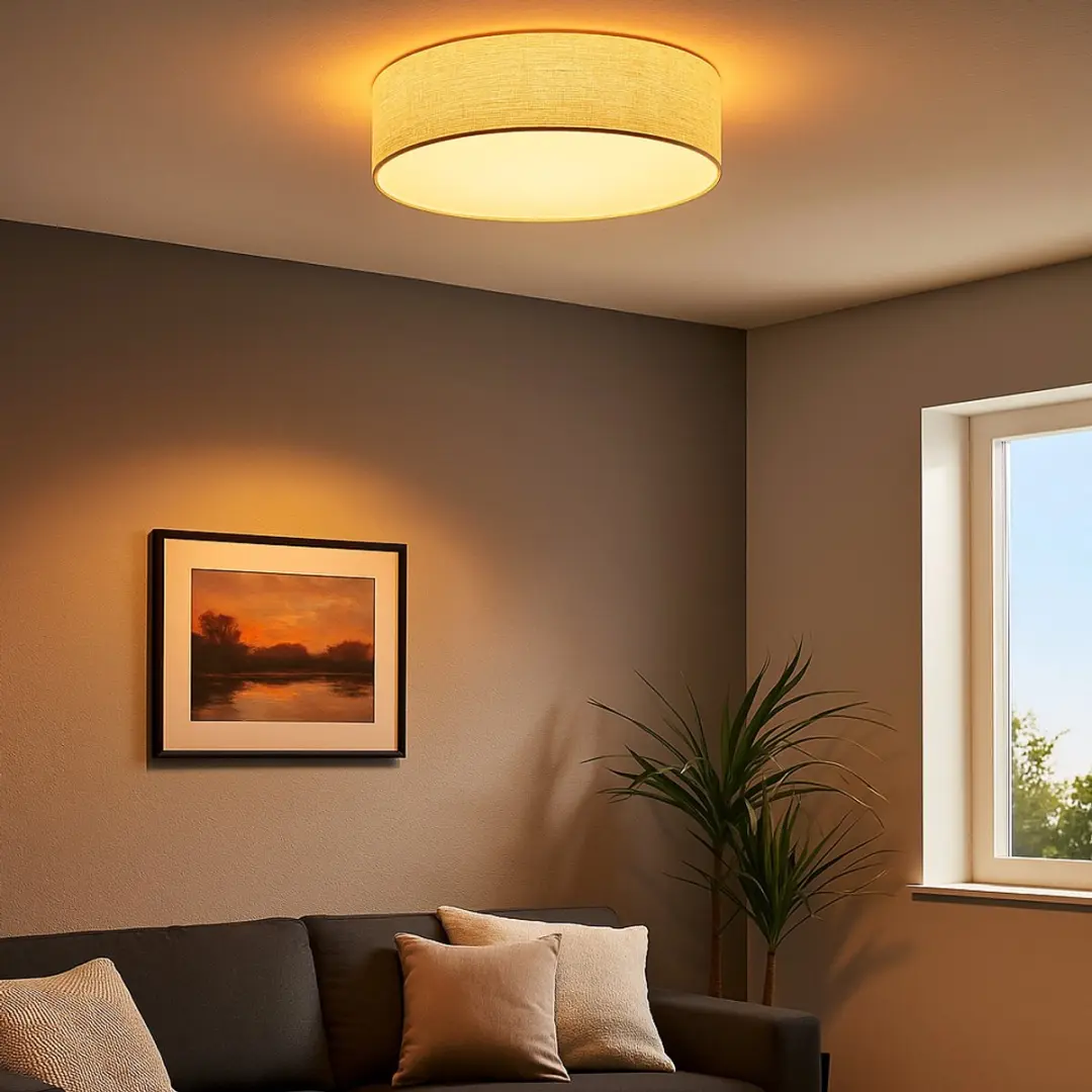 Globo Ava Plafondlamp - 3x E27 - Ø40cm - Wit Metaal - afbeelding 6 van 6