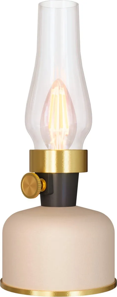 Calex Lavinio Oplaadbare LED Tafellamp - Warm Wit 1800K - Zand