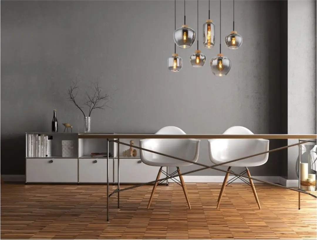 Globo Hanglamp 15549-6H - 6 Lichtpunten - Zwart