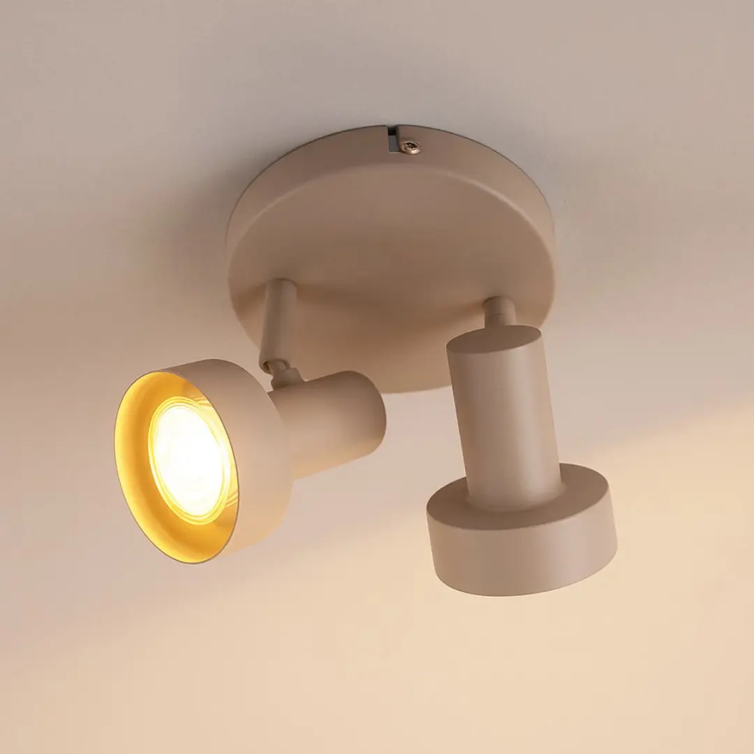 Freelight Spot Lunata 2 Lichts Ø15cm - Warm Wit - Beige