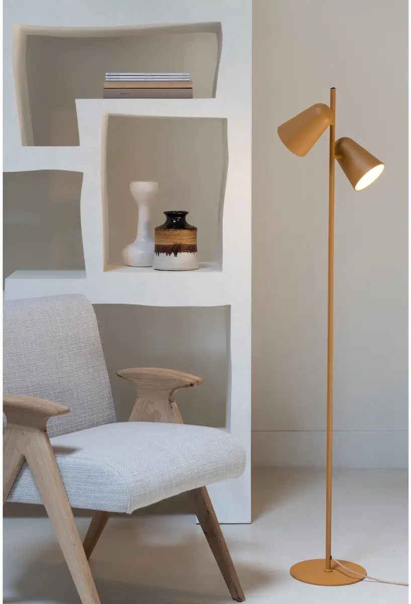 it's about RoMi Salamanca Vloerlamp - Geel - 28x28x145cm