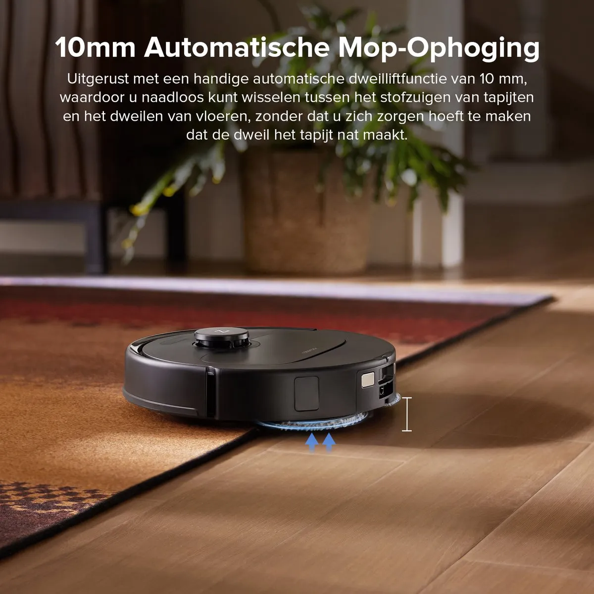 Roborock QV 35S Qrevo Plus Robotstofzuiger - 10.000 Pa - Zwart